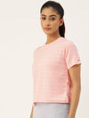 Femea Women Striped Layered Terry Sports Top