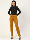 RVK Women Black Solid Regular Fit Knitted Winter Trousers