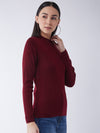 RVK Women Solid Acrylic Pullover Sweater