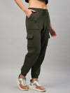 FEMEA Women Cotton Fleece Cargo Joggers