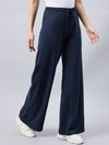 FEMEA Women Solid Wide Leg Track Pants