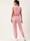 Femea Women Pink Print Detailed Co-Ords