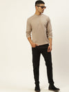 Men Round Neck Solid Pullover