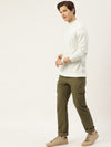 Men Round Neck Solid Pullover