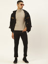 Men High Neck Solid Pullover