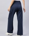 FEMEA Women Solid Wide Leg Track Pants