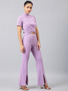 Femea Purple Solid Co-Ord Set