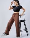 FEMEA Side Stripe Wide Leg Track Pants