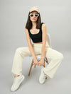 Femea Mid Rise Flared Fit Track Pants