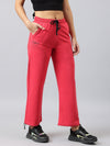 Femea Women Red Solid Cotton Joggers