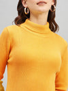 Ribbed High Neck Pullover Sweater