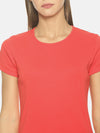 FEMEA Women Solid Round Neck T-shirt