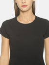 FEMEA Women Solid Round Neck T-shirt