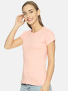 FEMEA Women Solid Round Neck T-shirt