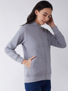 FEMEA Women Fleece Solid Sweatshirt