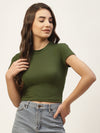 FEMEA Women Solid Crop Top