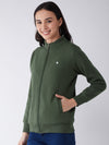 FEMEA Women Fleece Solid Sweatshirt