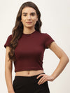 FEMEA Women Solid Crop Top