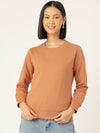 FEMEA Women Solid Pullover Sweatshirt